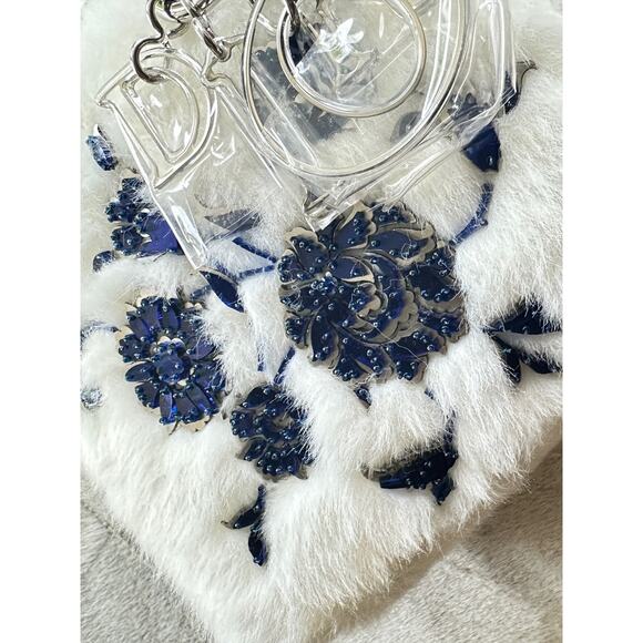 CHRISTIAN DIOR Mini Embellished Faux Fur Lady Dior Bag - Picture 15 of 15